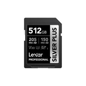 Lexar LSDSIPL512G-BNNNG 512GB SD Professional Silver Plus SDXC UHS-I 205MB/s Okuma 150MB/s Yazma C10 V30 U3 Kart Bellek