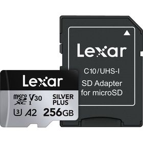 Lexar Professional 256 GB 205 MB/s Silver Plus Mikro SD Hafıza Kartı