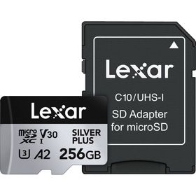 Lexar Professional 256 GB 205 MB/s Silver Plus Mikro SD Hafıza Kartı