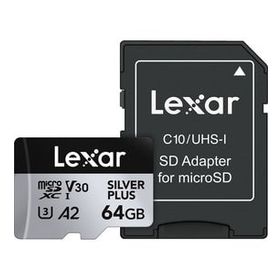 Lexar Professional 64 GB 205 MB/s Silver Plus Mikro SD Hafıza Kartı
