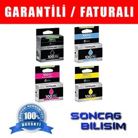 Lexmark 100XL 4 Renk Muadil Kartuş