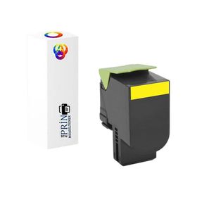 Lexmark 80C8SY0 CX510DE Uyumlu 2000 Sayfa Sarı Muadil Toner