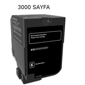 Lexmark CS720 CS725 CX725 Çipli 7K Siyah Muadil Toner