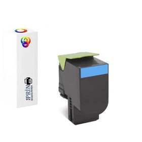 Lexmark CX310/CX410/CX510 80C8SCE Uyumlu Mavi Muadil Toner