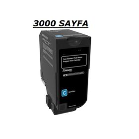 Lexmark CX725-CS720-CS725-74C50C0 Mavi Muadil Toner