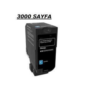 Lexmark CX725-CS720-CS725-74C50C0 Mavi Muadil Toner