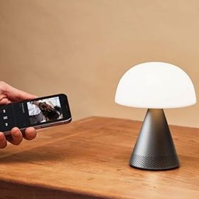 Lexon Mina Büyük Boy Led Lamba Gri Bluetooth Hoparlör