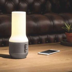 Lexon Terrace Lamba Powerbank Metalik Gri Bluetooth Hoparlör