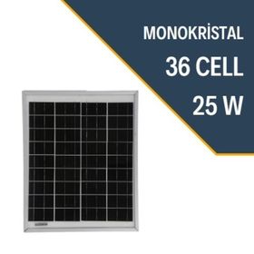Lexron 25 Watt Monokristal Güneş Paneli