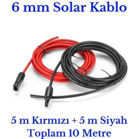 Lexron Güneş Paneli 6 mm Mc4 Soketli 10 m (5m+5m) Solar Kablo