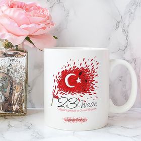 Leydi Collection 23 Nisan Tasarımlı 10 Beyaz Kupa