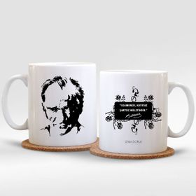 Leydi Collection Atatürk 007 Beyaz Kupa