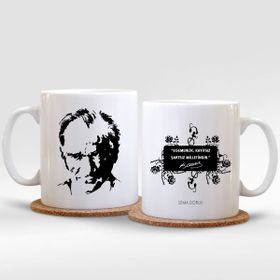 Leydi Collection Atatürk 007 Beyaz Kupa