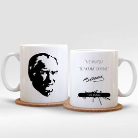 Leydi Collection Atatürk 008 Beyaz Kupa