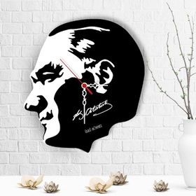 Leydi Collection Atatürk Tasarımlı 6 Ahşap Duvar Saati