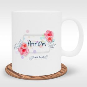 Leydi Collection Bugün Günlerden Annem Tasarımlı 1 Beyaz Kupa Bardak