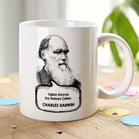 Leydi Collection Charles Darwin Beyaz Kupa