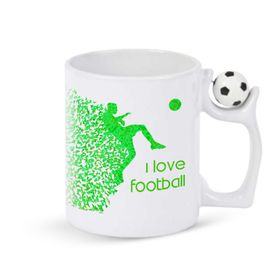 Leydi Collection Futbol Toplu Beyaz Kupa