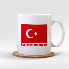 Leydi Collection Hakimiyet Milletindir 001 Beyaz Kupa