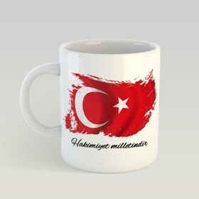 Leydi Collection Hakimiyet Milletindir 001 Beyaz Kupa