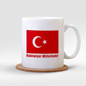 Leydi Collection Hakimiyet Milletindir 001 Beyaz Kupa