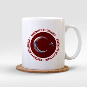 Leydi Collection Hakimiyet Milletindir 004 Beyaz Kupa