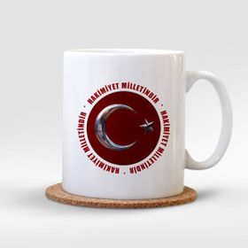 Leydi Collection Hakimiyet Milletindir 004 Beyaz Kupa
