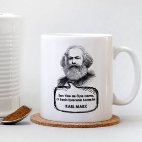 Leydi Collection Karl Marx Beyaz Kupa