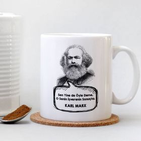 Leydi Collection Karl Marx Beyaz Kupa