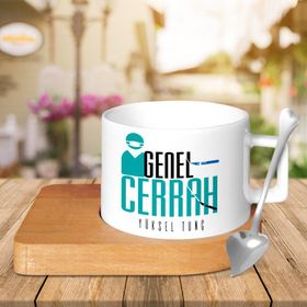 Leydi Collection Mesleki Genel Cerrah Ahşap Altlıklı 2 Seramik Fincan