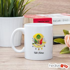 Leydi Collection Osmanlı Armalı Beyaz Kupa