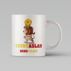 Leydi Collection Yavru Aslan Tasarımlı 2 Beyaz Kupa