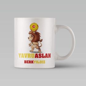 Leydi Collection Yavru Aslan Tasarımlı 2 Beyaz Kupa