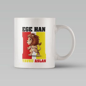 Leydi Collection Yavru Aslan Tasarımlı 5 Beyaz Kupa