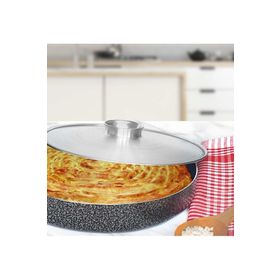 Leydi Gri 32 cm Arc Kapaklı Karadeniz Balık Ve Börek Tavası