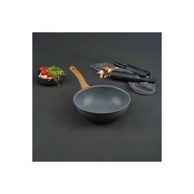 Leydi Marble Natura Gri 28 cm Granit Wok Tava