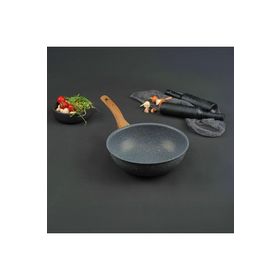 Leydi Marble Natura Gri 28 cm Granit Wok Tava