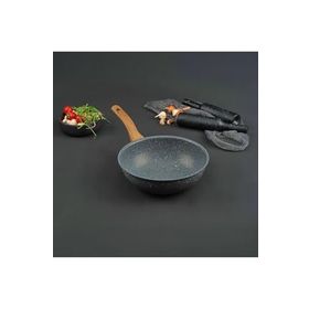 Leydi Marble Natura Gri 28 cm Granit Wok Tava
