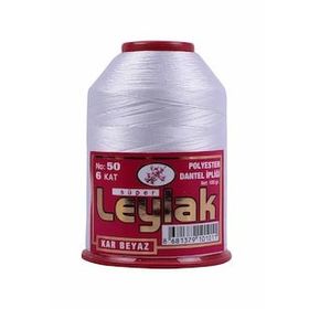 Leylak 50 No 100 gr Kar Beyaz Dantel ve Oya İpi