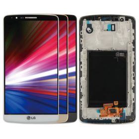 LG G3 D855 Dokunmatik Beyaz Çıtalı Lcd Ekran