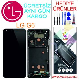 LG G6 H870 Dokunmatik Siyah Çıtalı Lcd Ekran