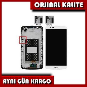 LG K10 K430 Dokunmatik Beyaz Çıtalı Lcd Ekran