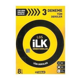 LGS 1. Dönem Tüm Dersler 3'lü Deneme Sınavı Yeni - Hız Yayınları