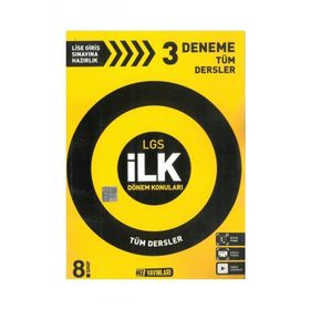 LGS 1. Dönem Tüm Dersler 3'lü Deneme Sınavı Yeni - Hız Yayınları