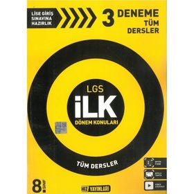 LGS 1. Dönem Tüm Dersler 3'lü Deneme Sınavı Yeni - Hız Yayınları