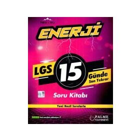 LGS 15 Günde Son Tekrar Enerji Soru Kitabı Palme Yayınları