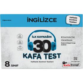 LGS 8.Sınıf İngilizce İlk Kaynağın 30 Kafa Test Kafadengi Yayınları