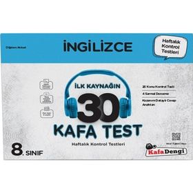 LGS 8.Sınıf İngilizce İlk Kaynağın 30 Kafa Test Kafadengi Yayınları