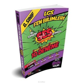 LGS 8.Sınıf SES Getirecek Fen Bilimleri 10 Deneme-Benim Hocam Yayınları