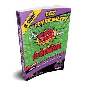LGS 8.Sınıf SES Getirecek Fen Bilimleri 10 Deneme-Benim Hocam Yayınları